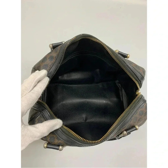 CÉLINE Black Coated Canvas Macadam Handle Bag - Picture 9 of 9